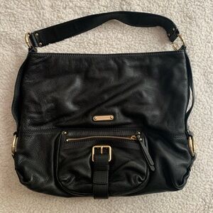 Michael Kors Black Shoulder Bag with Gold Details